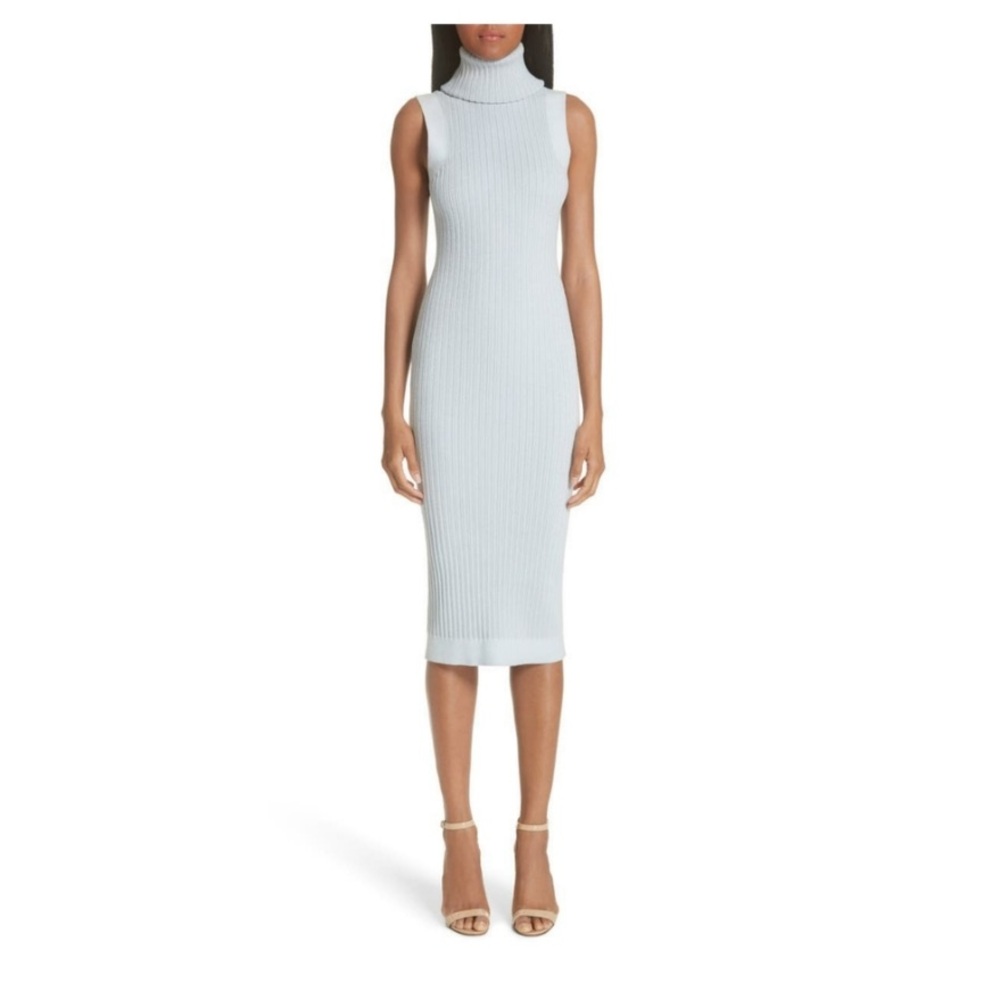 Brandon Maxwell Light Blue Sleeveless Dress